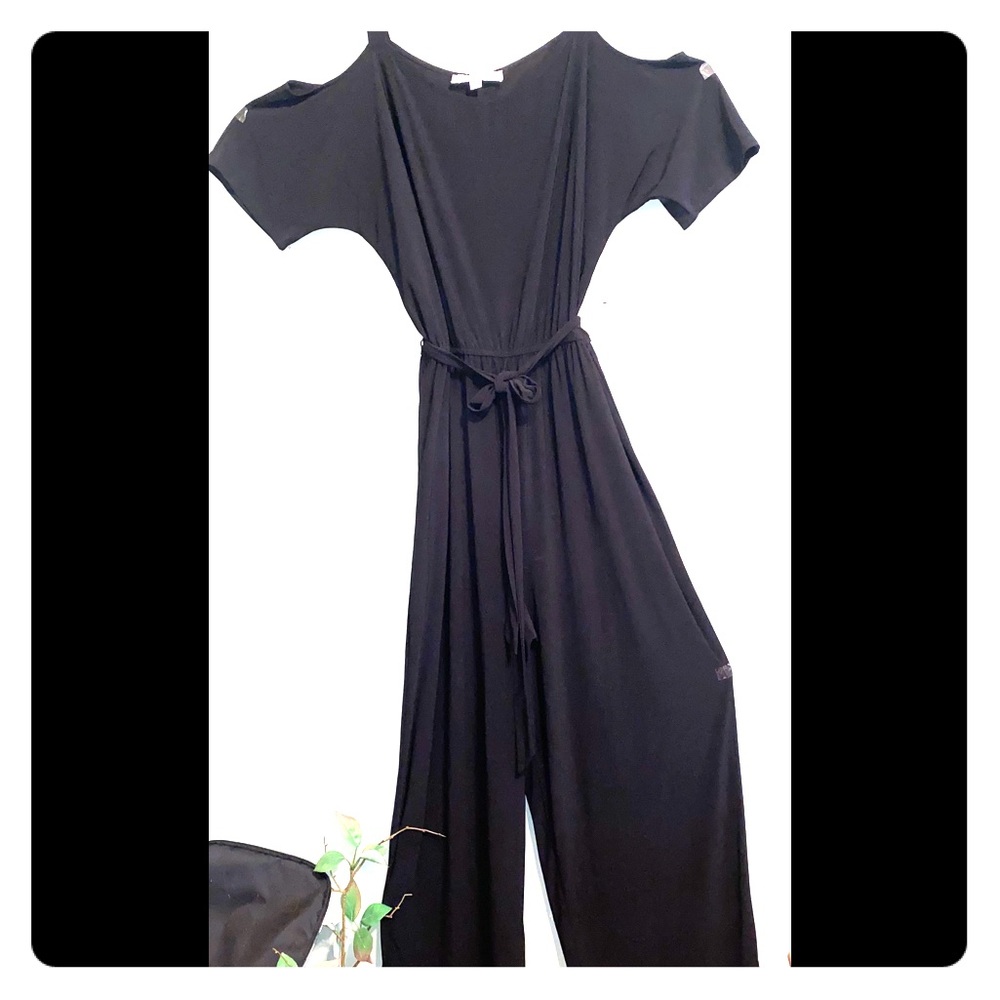 Emma and Michele cold shoulder jumpsuit